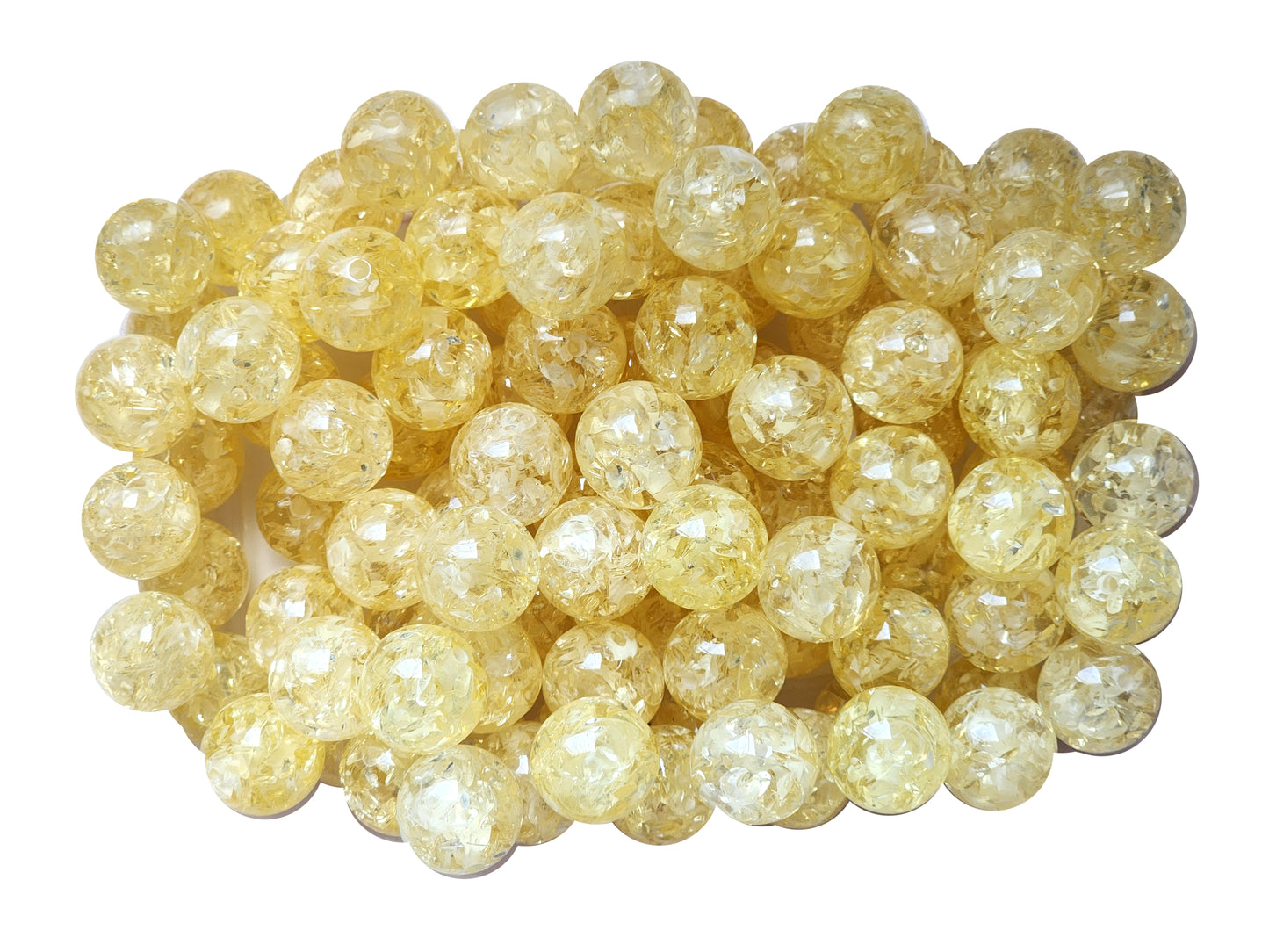 yellow stained glass 20mm wholesale bubblegum beads