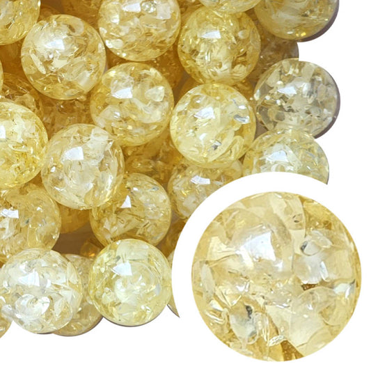 yellow stained glass 20mm wholesale bubblegum beads