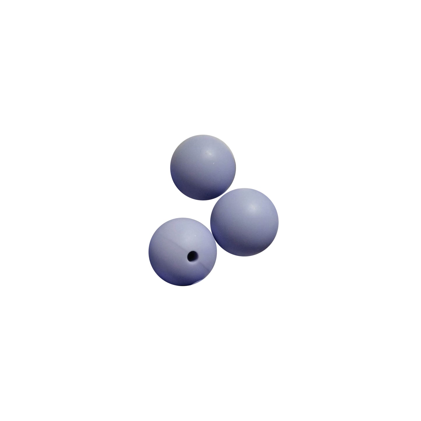15mm blue round silicone beads