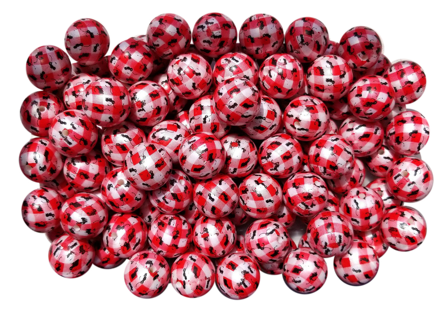 ant's picnic 20mm printed bubblegum beads