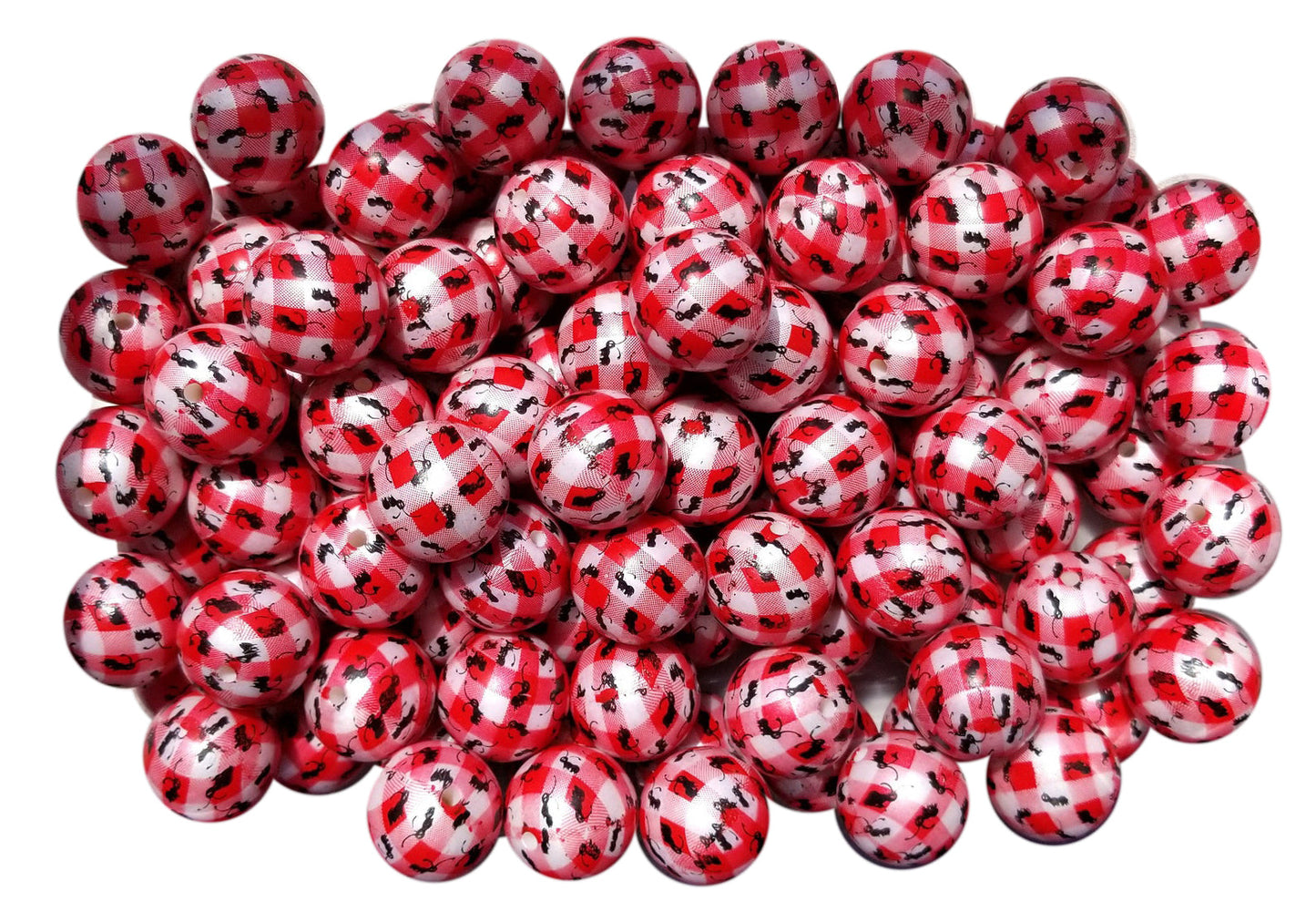 ant's picnic 20mm printed bubblegum beads