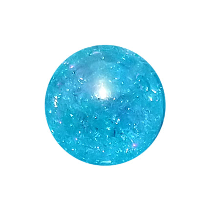 aqua crackle 20mm bubblegum beads