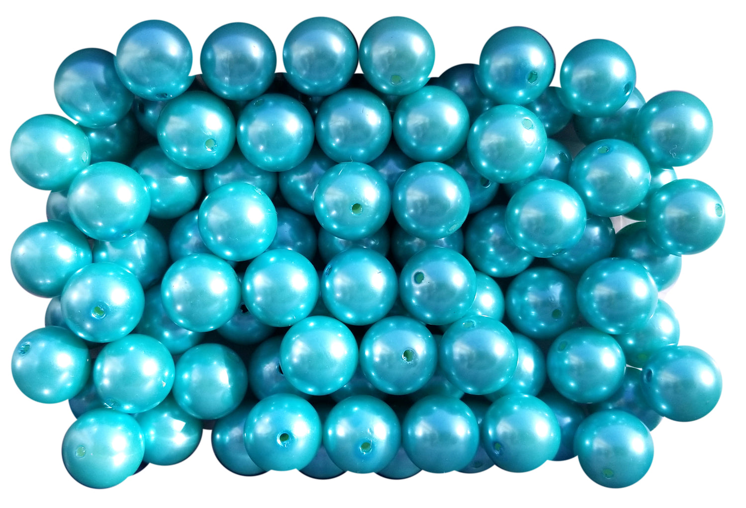 aqua pearl 20mm bubblegum beads