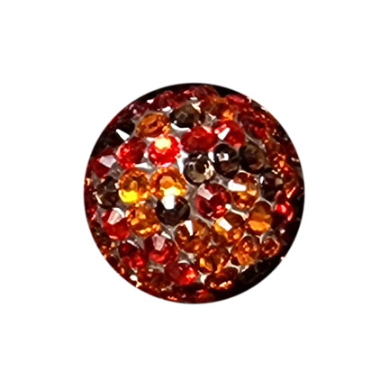 autumn leaves rhinestone 20mm bubblegum beads