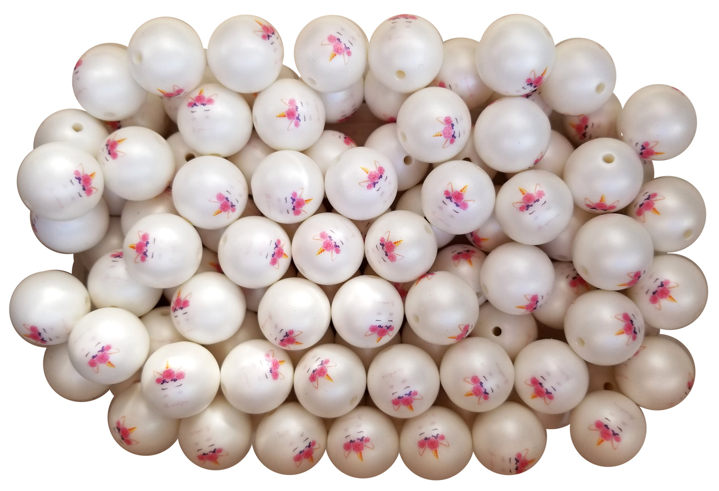be a unicorn 20mm printed bubblegum beads