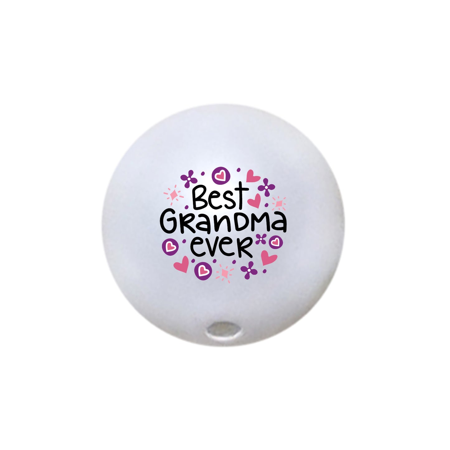 best grandma ever custom printed 20mm bubblegum beads