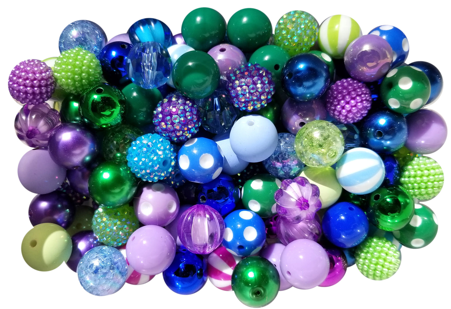 bird feathers mixed 20mm bubblegum beads