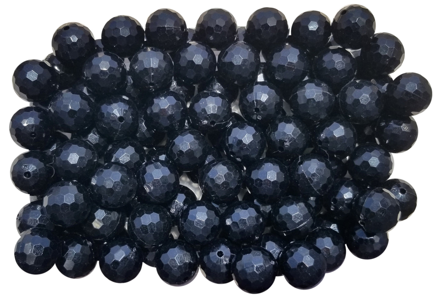 black opaque disco 20mm bubblegum beads