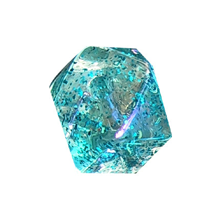 blue glitter ice cubes 20mm bubblegum beads