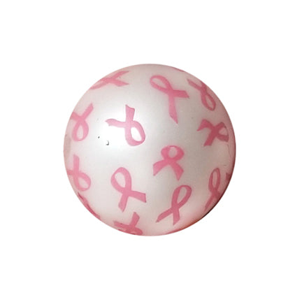 breast cancer awareness 20mm printed bubblegum beads