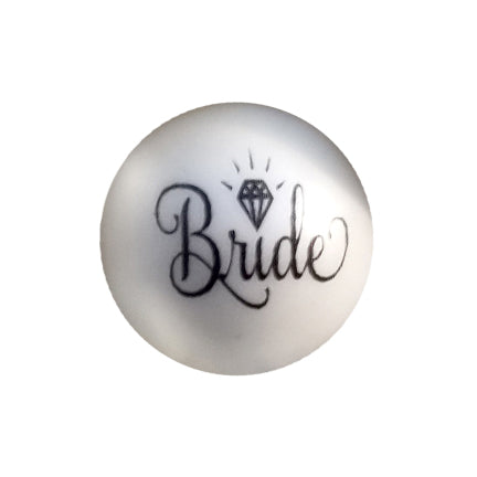bride 20mm printed bubblegum beads
