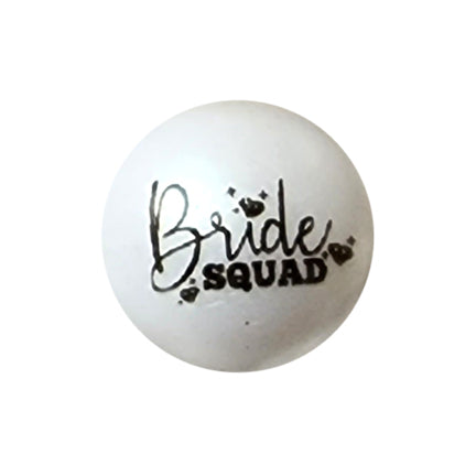 bride squad 20mm printed wholesale bubblegum beads