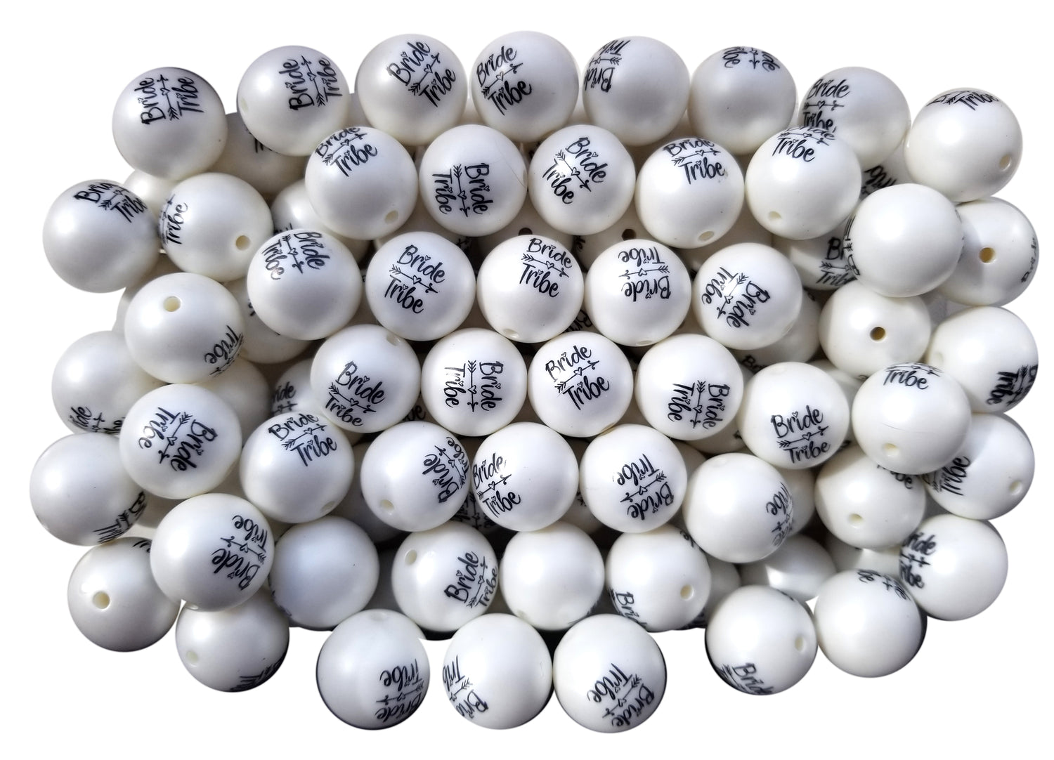 bride tribe 20mm printed bubblegum beads