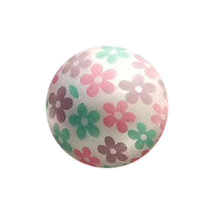 daisy flowers 20mm printed bubblegum beads