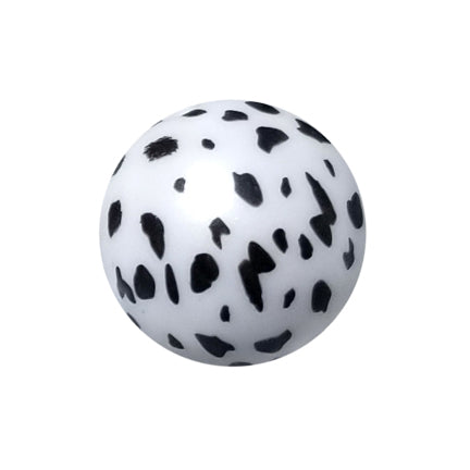 dalmatian spots 20mm printed bubblegum beads