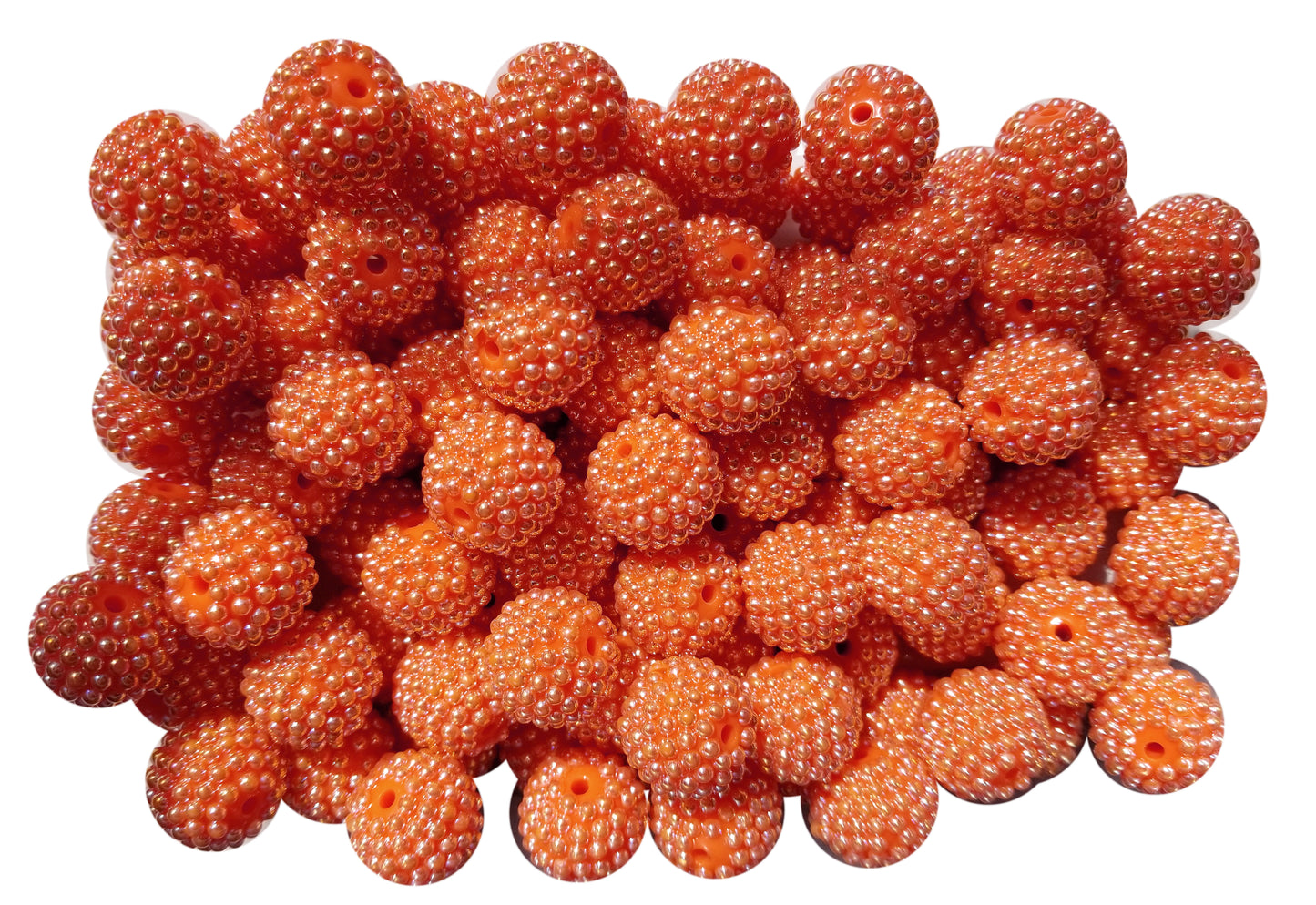 dark orange berry 20mm bubblegum beads