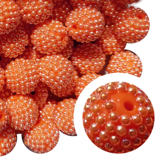 dark orange berry 20mm bubblegum beads