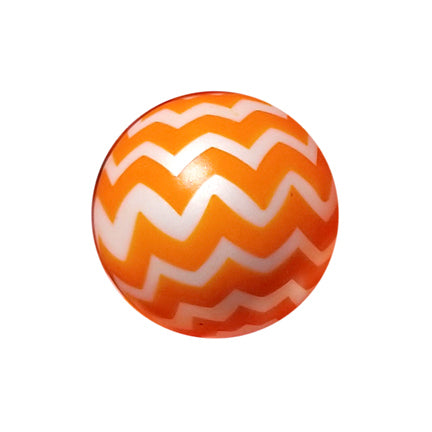 orange chevron 20mm bubblegum beads