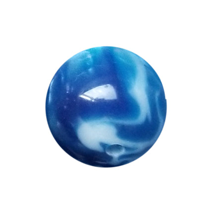 deep blue ocean 20mm printed bubblegum beads