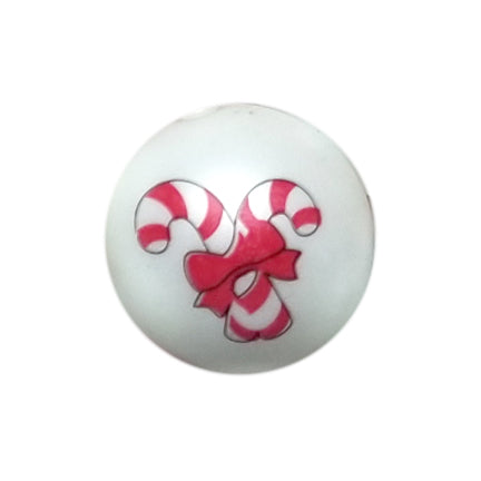 double candy cane 20mm printed bubblegum beads