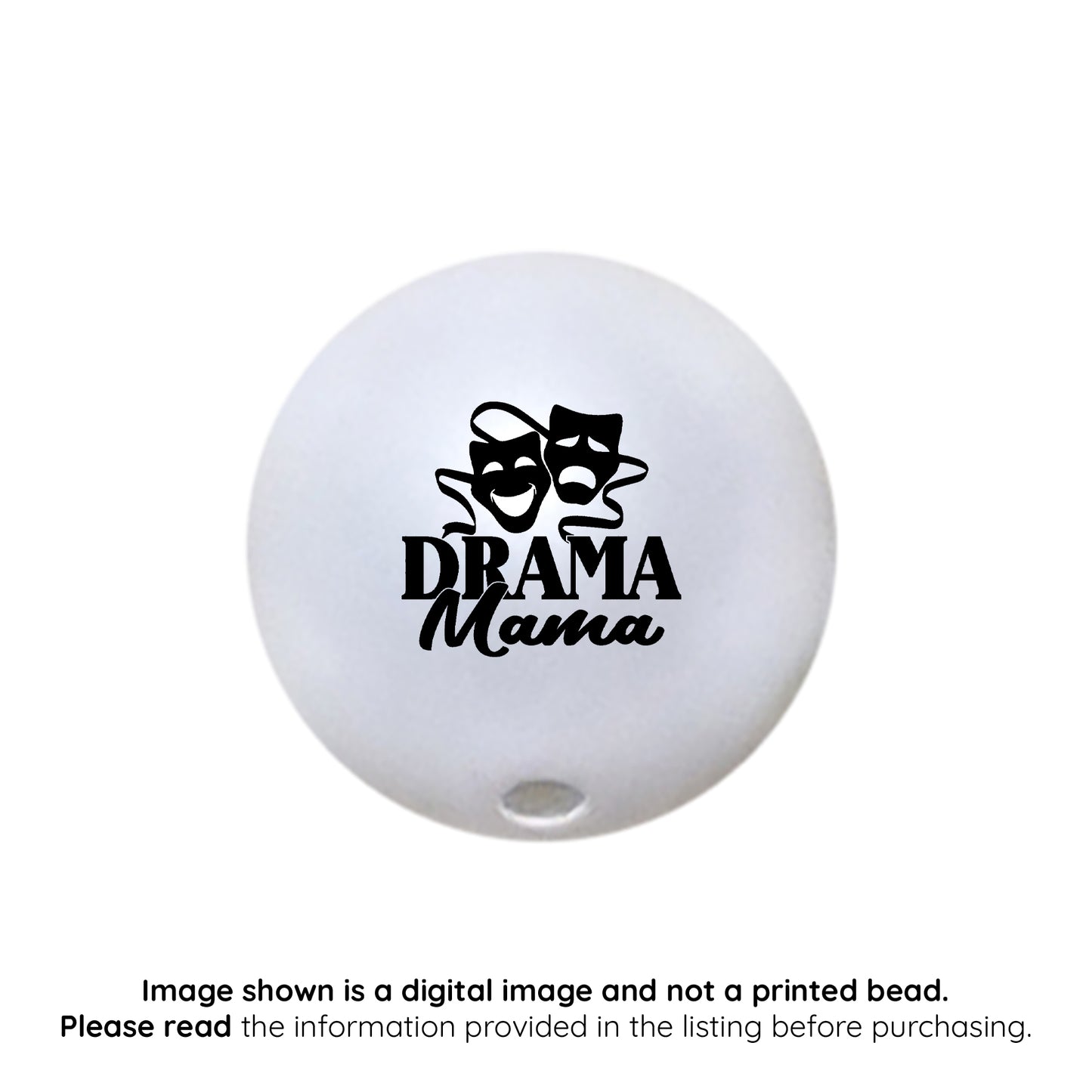 drama mama 20mm custom printed bubblegum beads