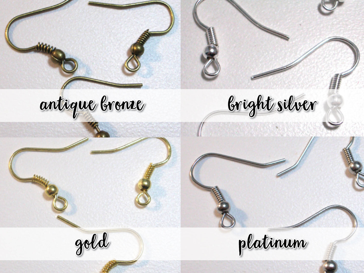 25mm x 18mm fish hook ear wire findings