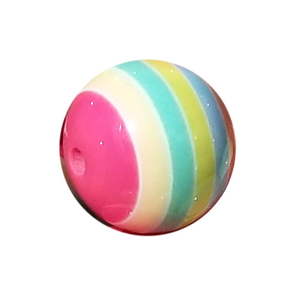 easter egg striped 20mm bubblegum beads