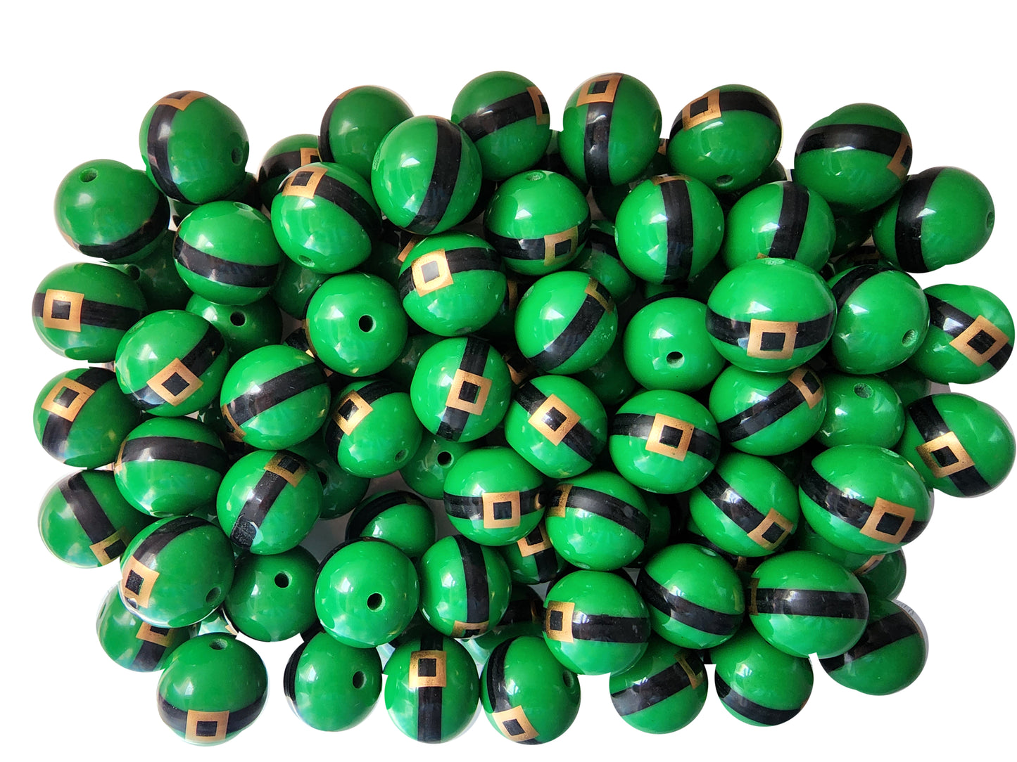 elf belt 20mm printed wholesale bubblegum beads