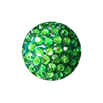 emerald green rhinestone 20mm bubblegum beads