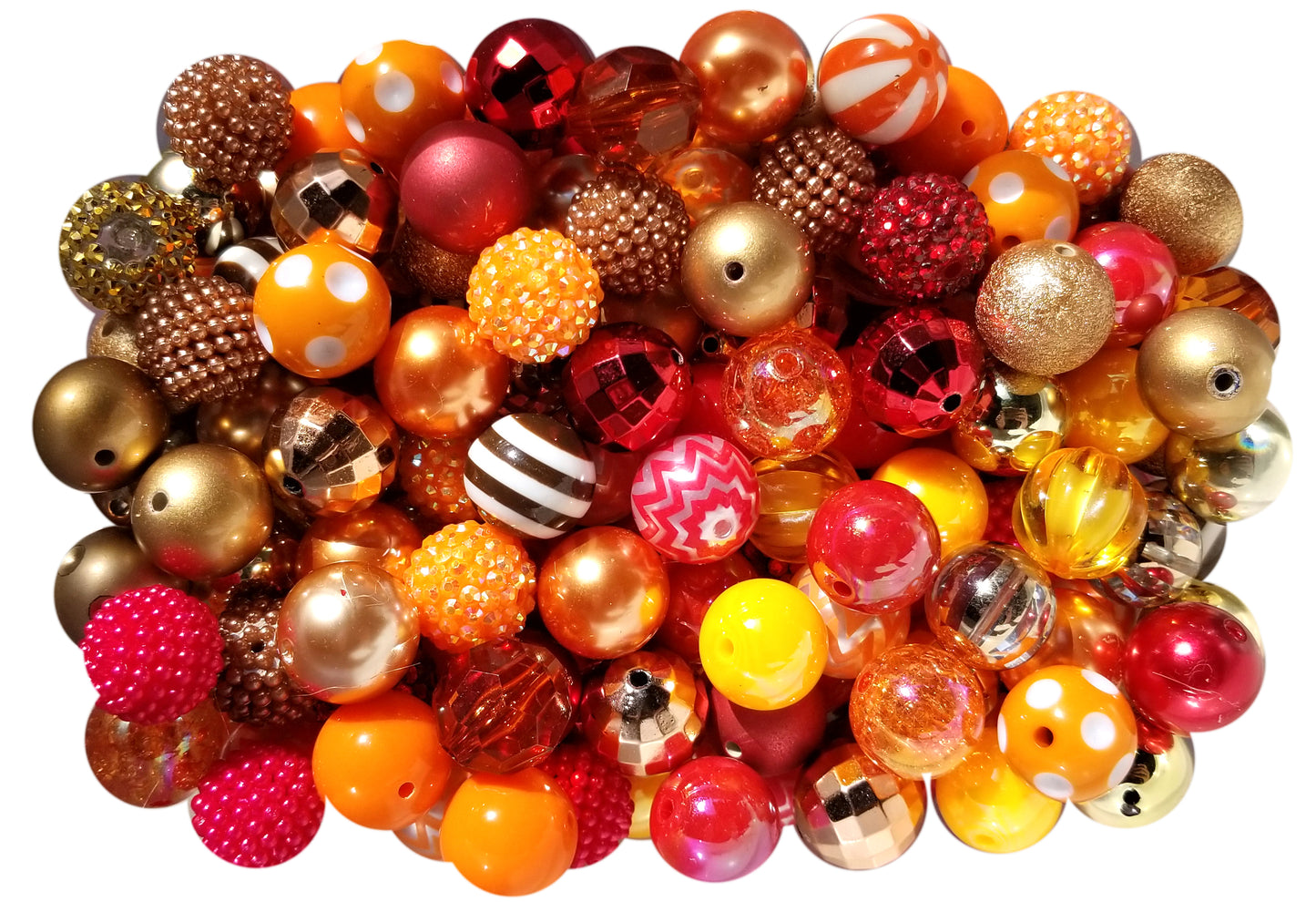 fall harvest mixed 20mm bubblegum beads