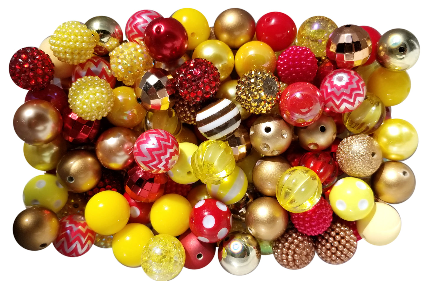 fall leaves mixed 20mm bubblegum beads