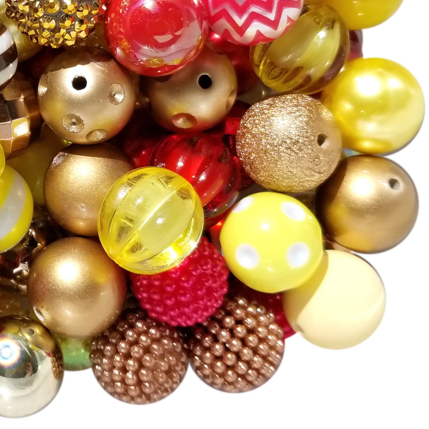 fall leaves mixed 20mm bubblegum beads