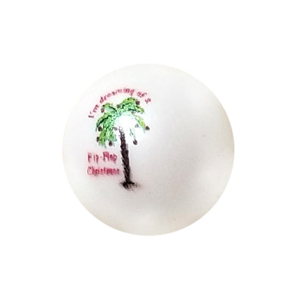 I'm dreaming of a flip flop christmas 20mm printed bubblegum beads