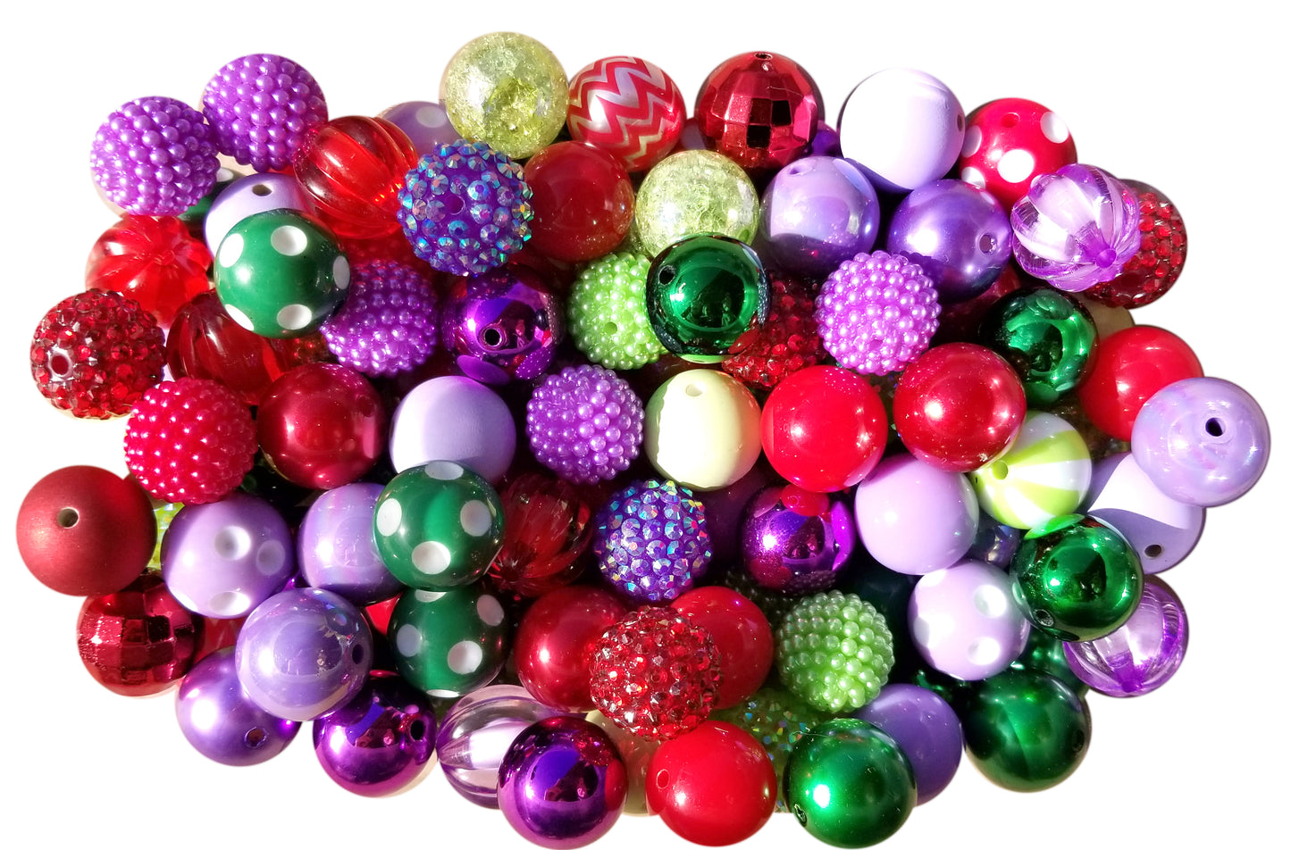 lil mermaid mixed 20mm bubblegum beads