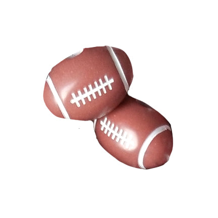 football shaped 18mm x 12mm printed bubblegum beads