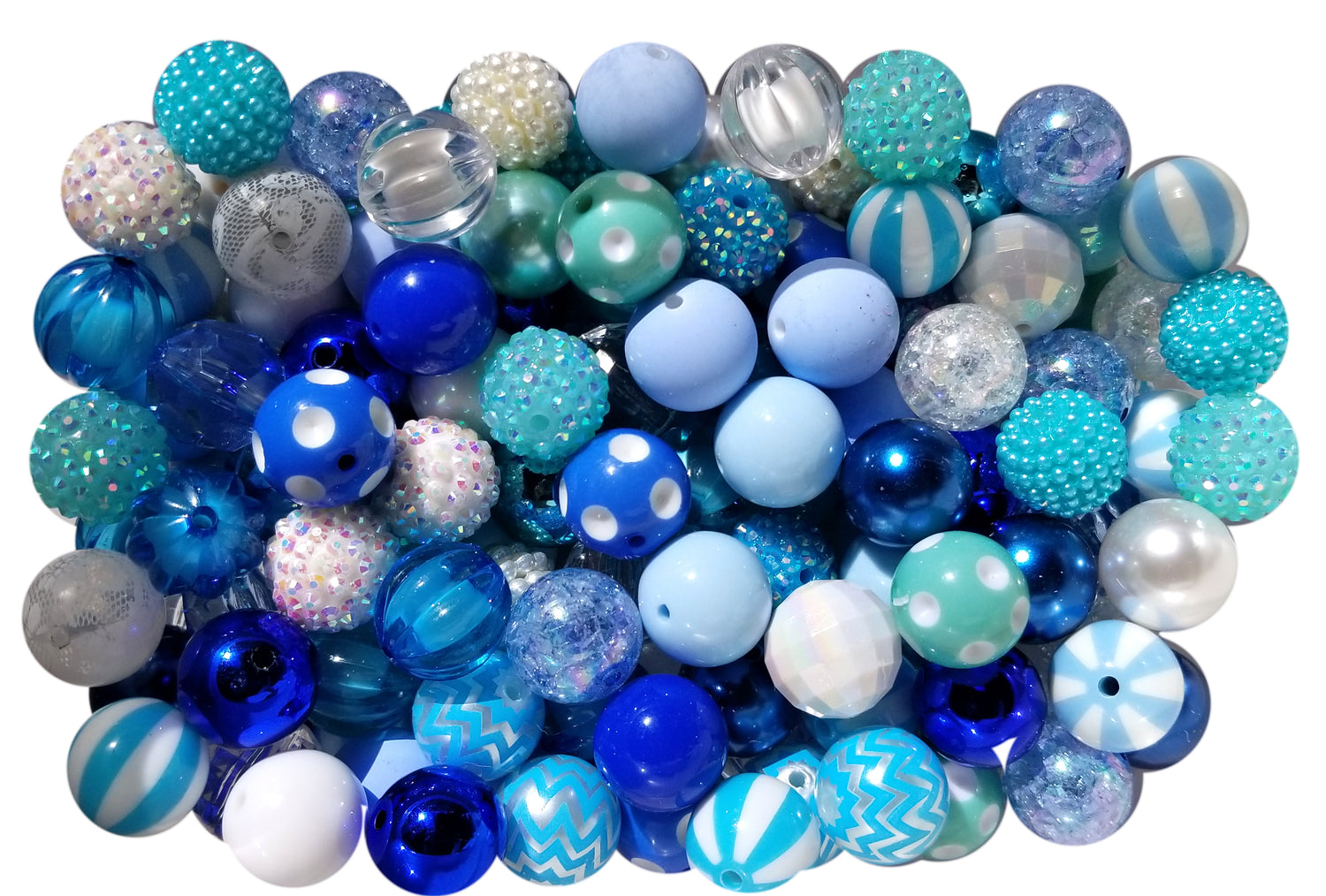 frozen ice mixed 20mm bubblegum beads