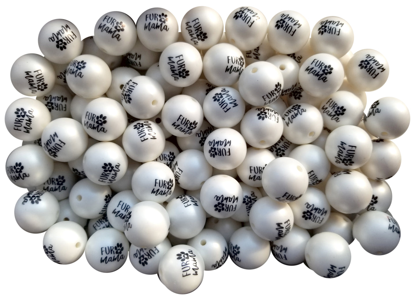 fur mama 20mm printed bubblegum beads