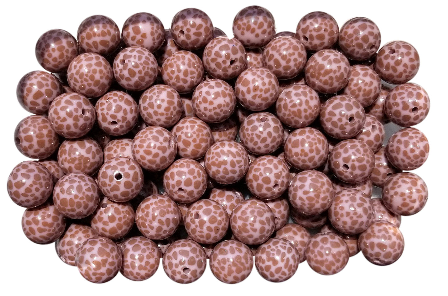 giraffe print 20mm printed bubblegum beads