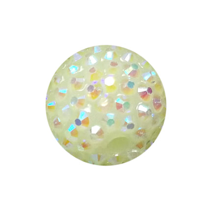 glow in the dark rhinestone 20mm bubblegum beads