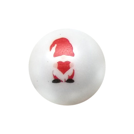 gnome holding heart custom printed 20mm bubblegum beads
