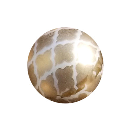 gold weave pattern 20mm printed bubblegum beads