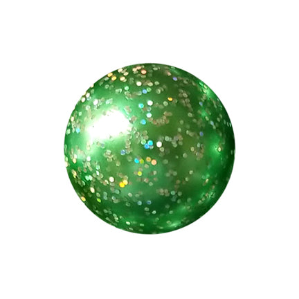 green pearl glitter 20mm bubblegum beads