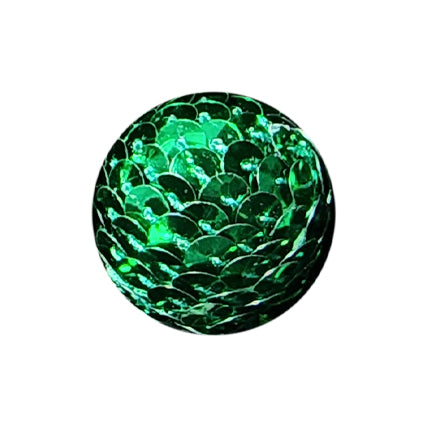 green sequin mermaid tail 22mm bubblegum beads