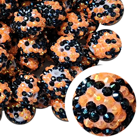 halloween rhinestone 20mm bubblegum beads
