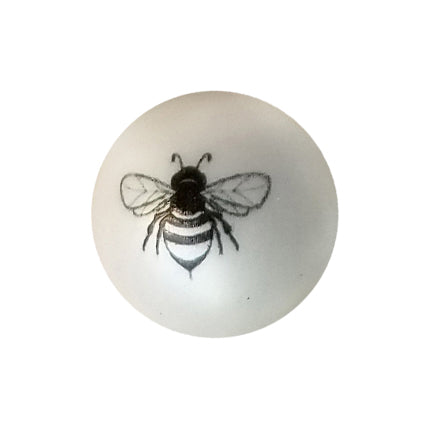 honey bee 20mm printed bubblegum beads