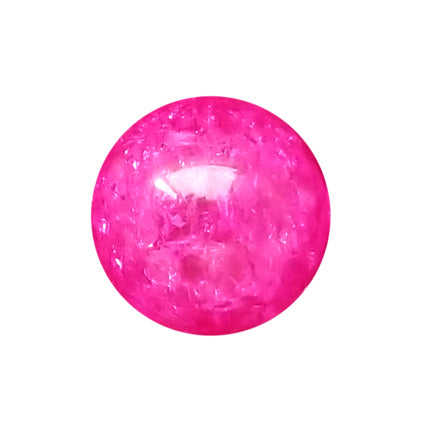 hot pink crackle 20mm bubblegum beads