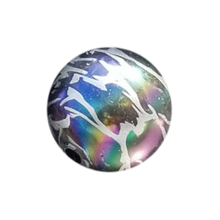 iridescent lightning 20mm printed bubblegum beads