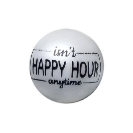 isn't happy hour anytime 20mm printed bubblegum beads