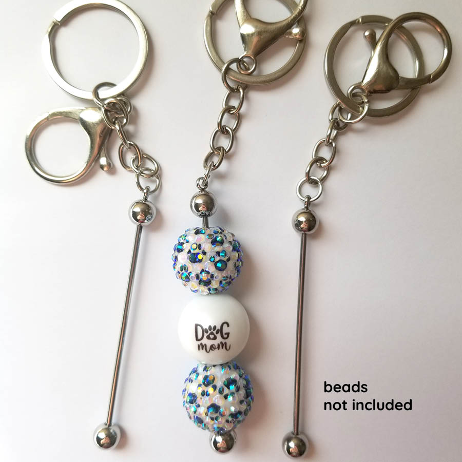 beadable keychain blank for bubblegum beaded keychains