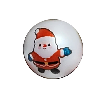 large santa 20mm printed wholesale bubblegum beads